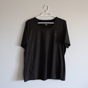 Champion Unisex Sz XL Black Activewear Short Sleeve T-Shirt Stretch Crewneck Top